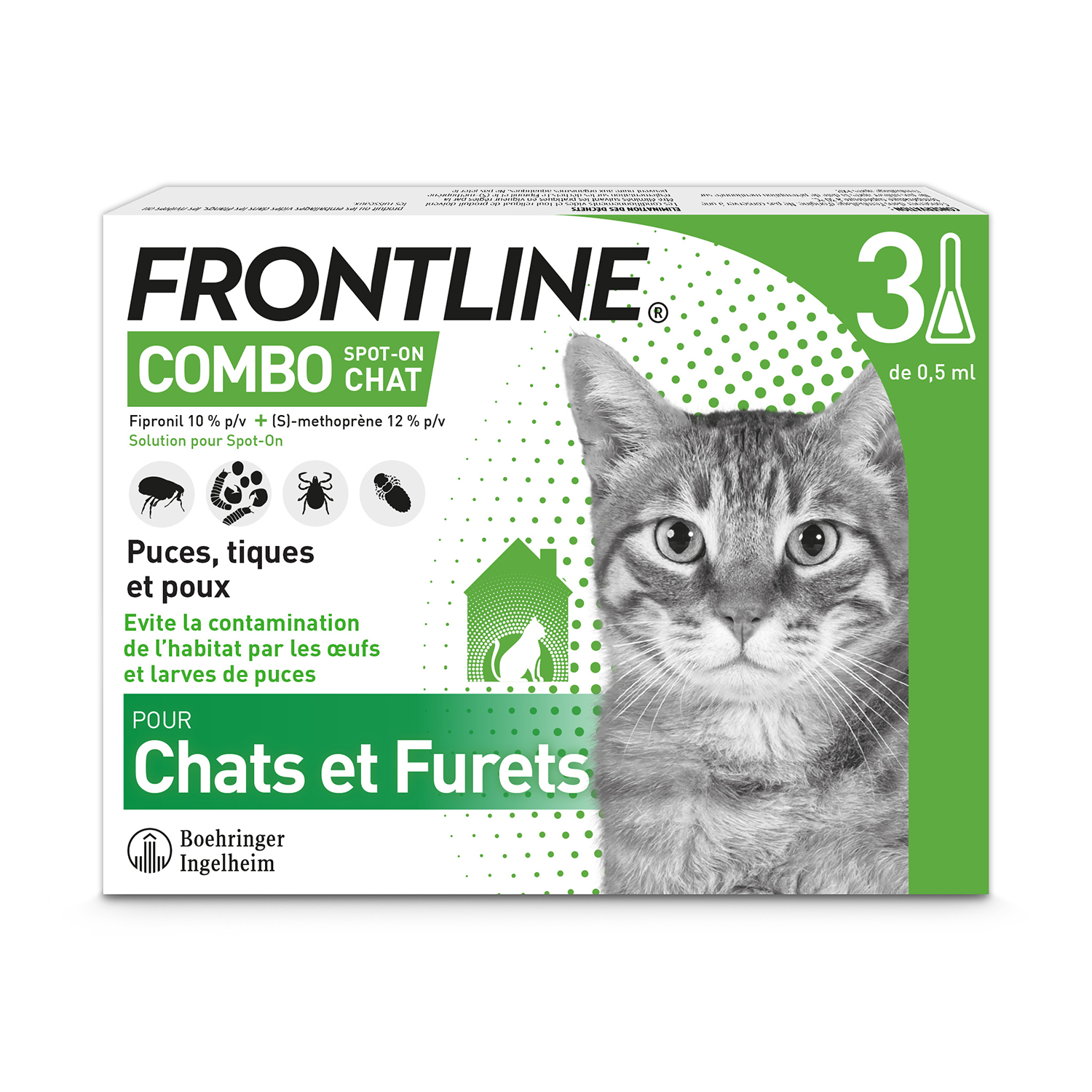 Frontline Spray Cutané Anti Puces Tiques Et Poux Pour Chat Et