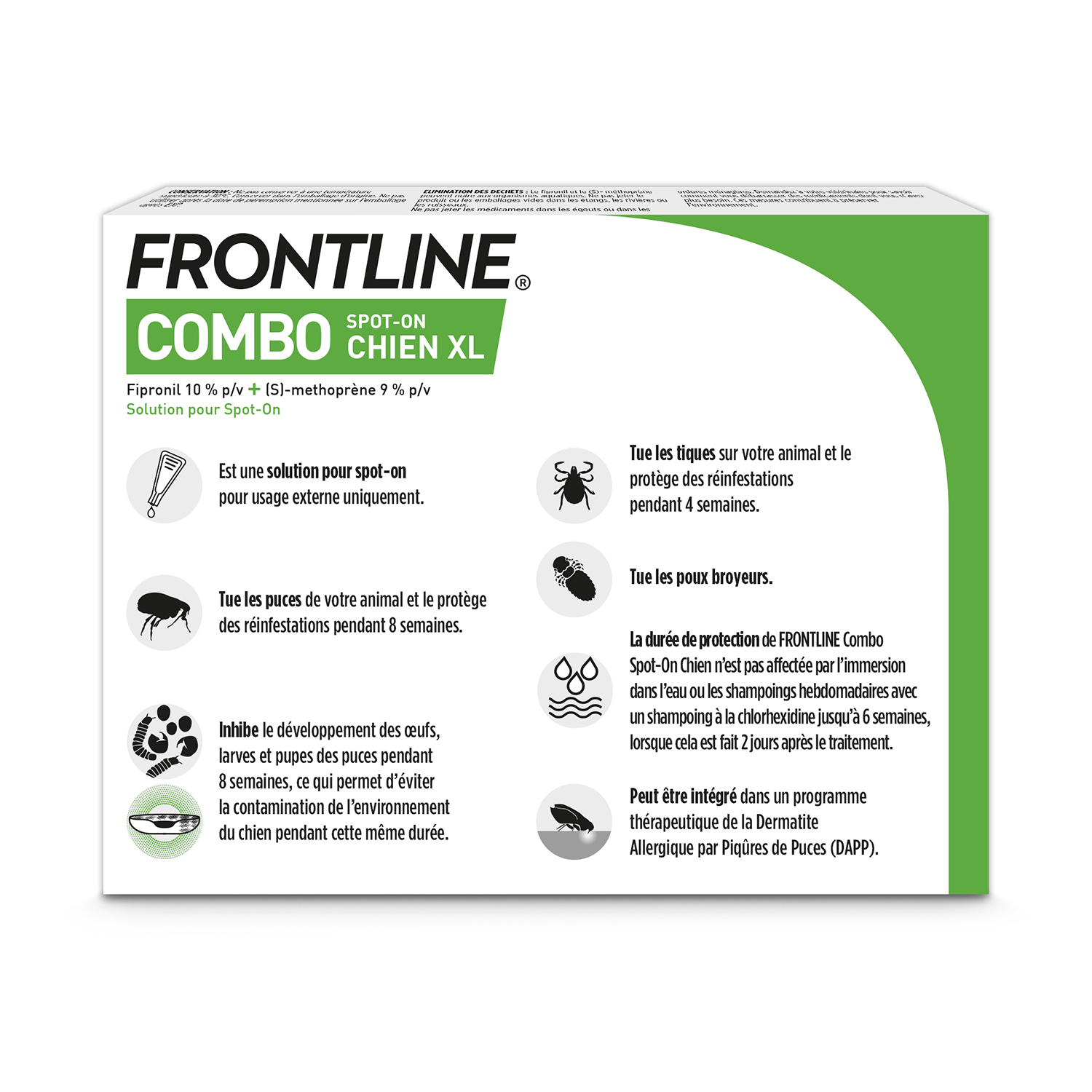Frontline Combo Chien Taille XL 4 pipettes arriere