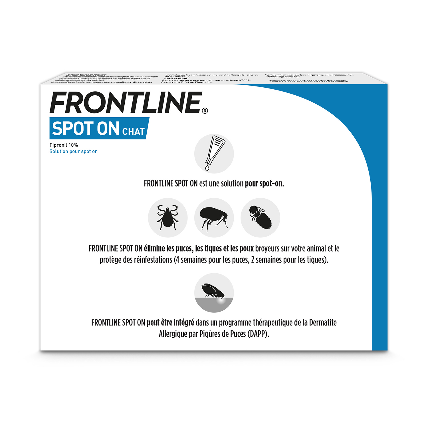 Frontline SpotOn Chat 6 pipettes arriere