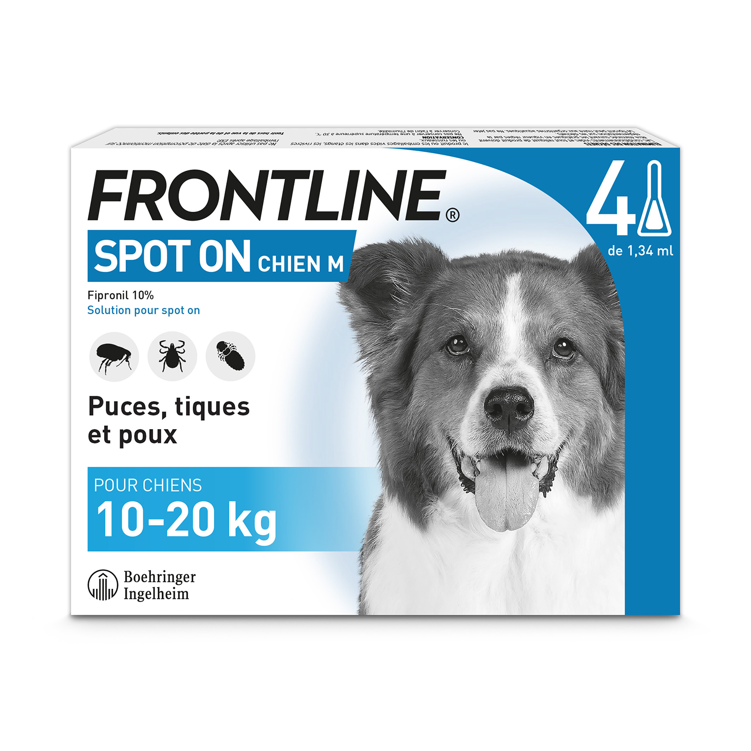 Frontline SpotOn Chien Taille M 4 pipettes