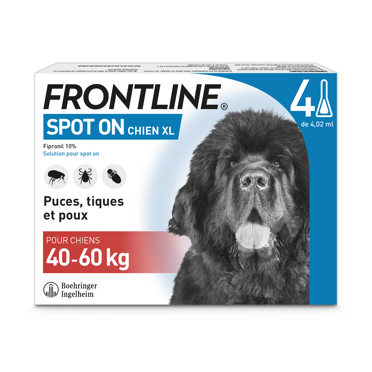 Frontline SpotOn Chien Taille XL 4 pipettes