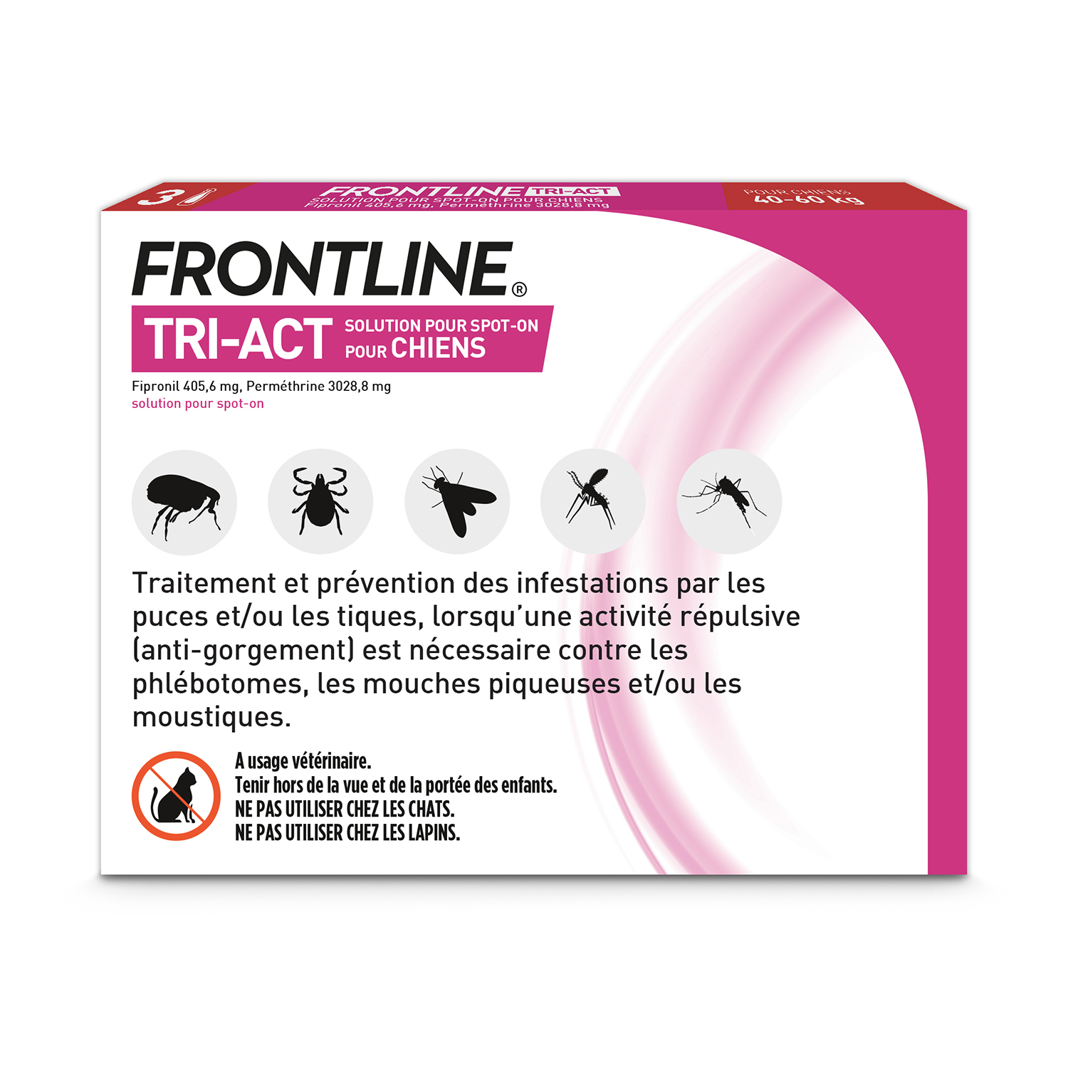 Frontline TriAct Chien Taille XL 3 pipettes arriere