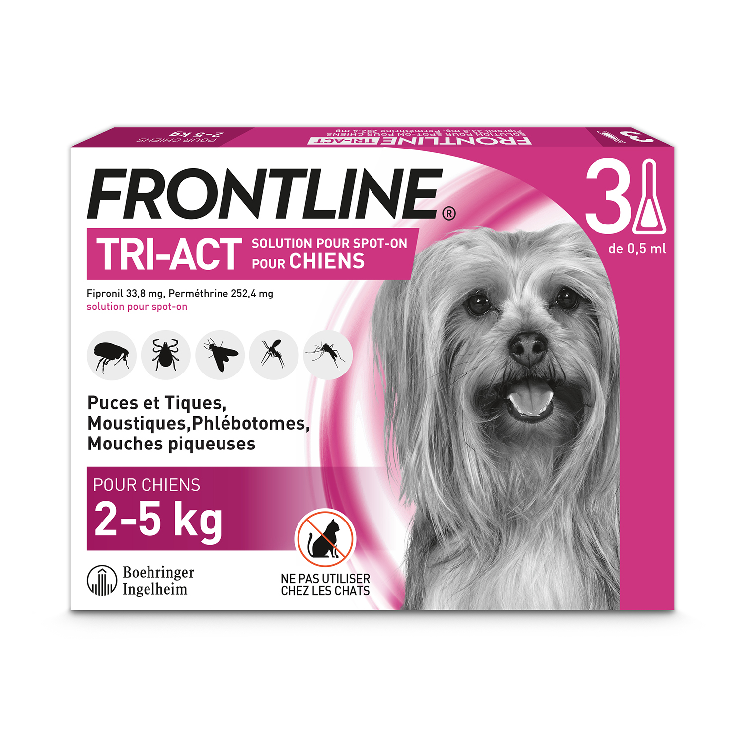 Frontline TriAct Chien Taille XS 3 pipettes