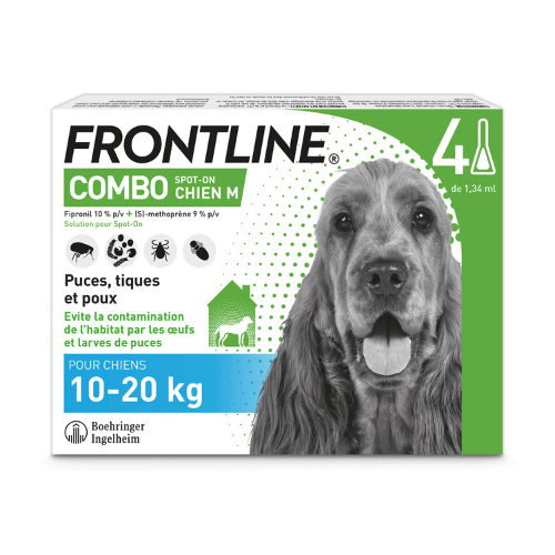 Frontline Combo Chien Taille M - pipette anti puce chien anti tique chien
