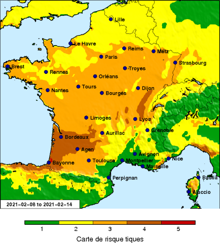 carte france tiques